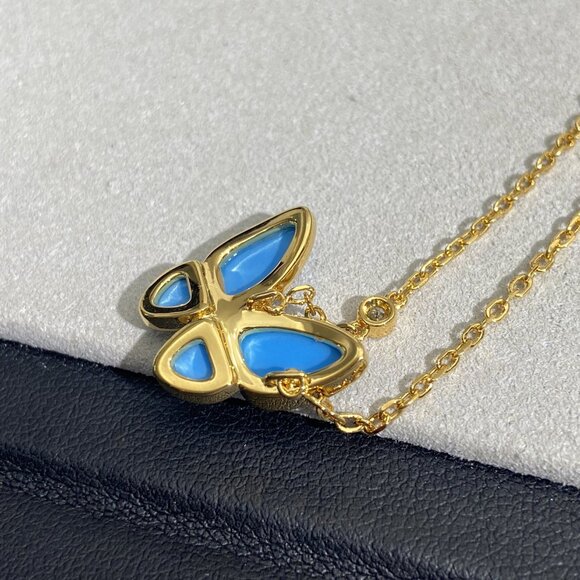 ✅✅✅Van Cleef & Arpels Blue Butterfly Necklace - Picture 3 of 9